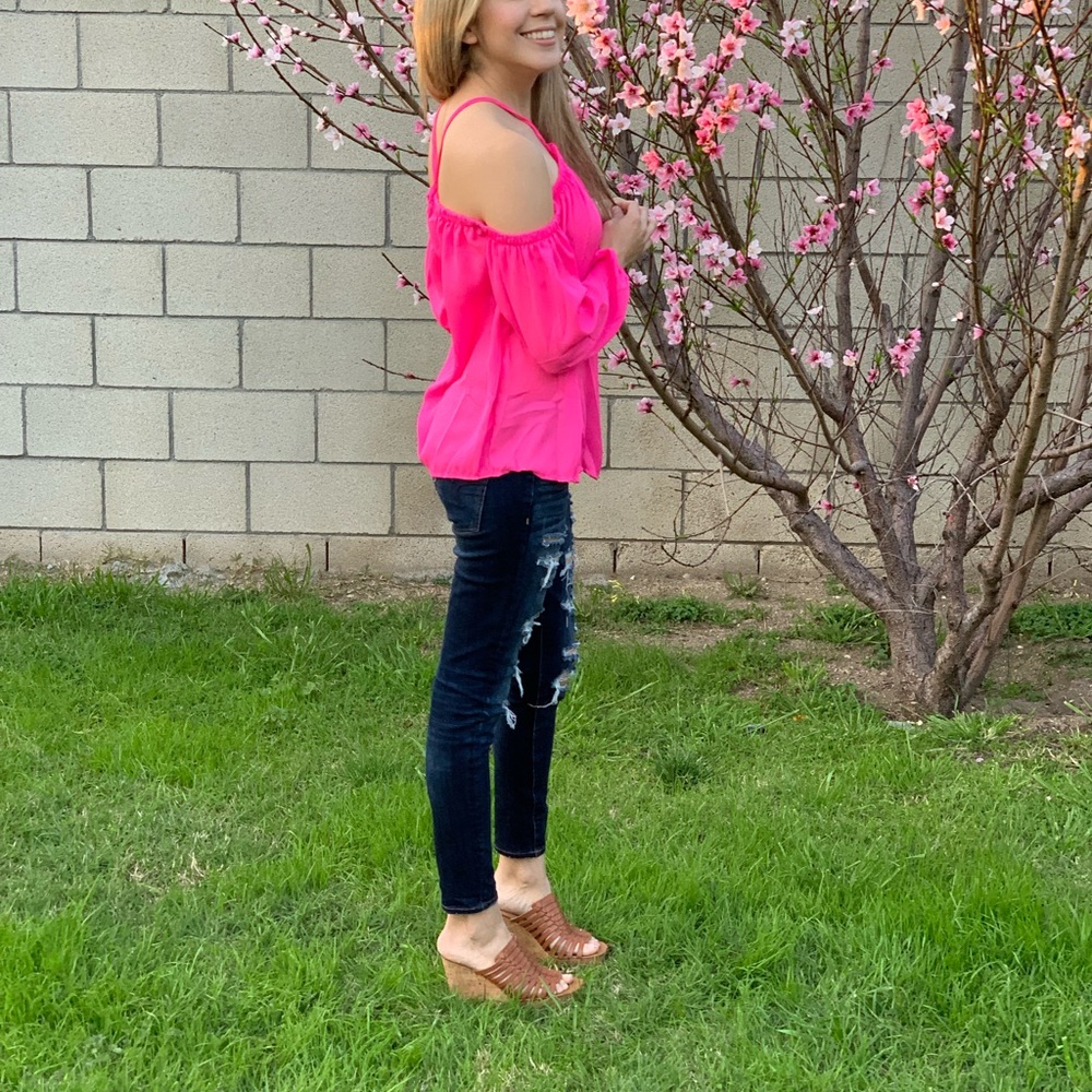 Off shoulder long sleeve blouse - Picture 3 of 8